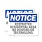 Signmission Restricted Residential Area No Hunting Or OSHA Notice Sign, Vinyl Decal, 14in W x 10in L, 2PK OS-2PACK-NS-D-1014-L-18091 - alternate 1